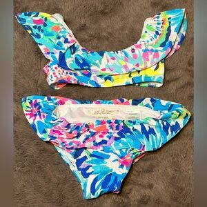 Lilly Pulitzer - Girl’s Mini Kasme Bikini UPF 50+, Size - 2